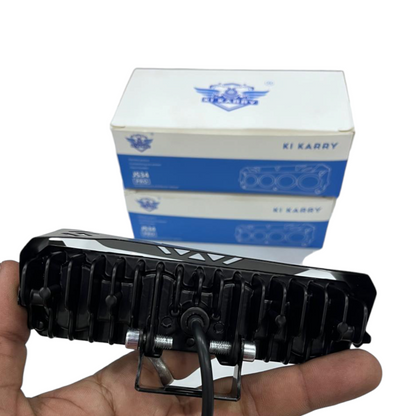 KI Karry 4 Lens Fog Lights with Devil Eye DRL (Pair) | 60W Dual Color Yellow & White | Universal 12V