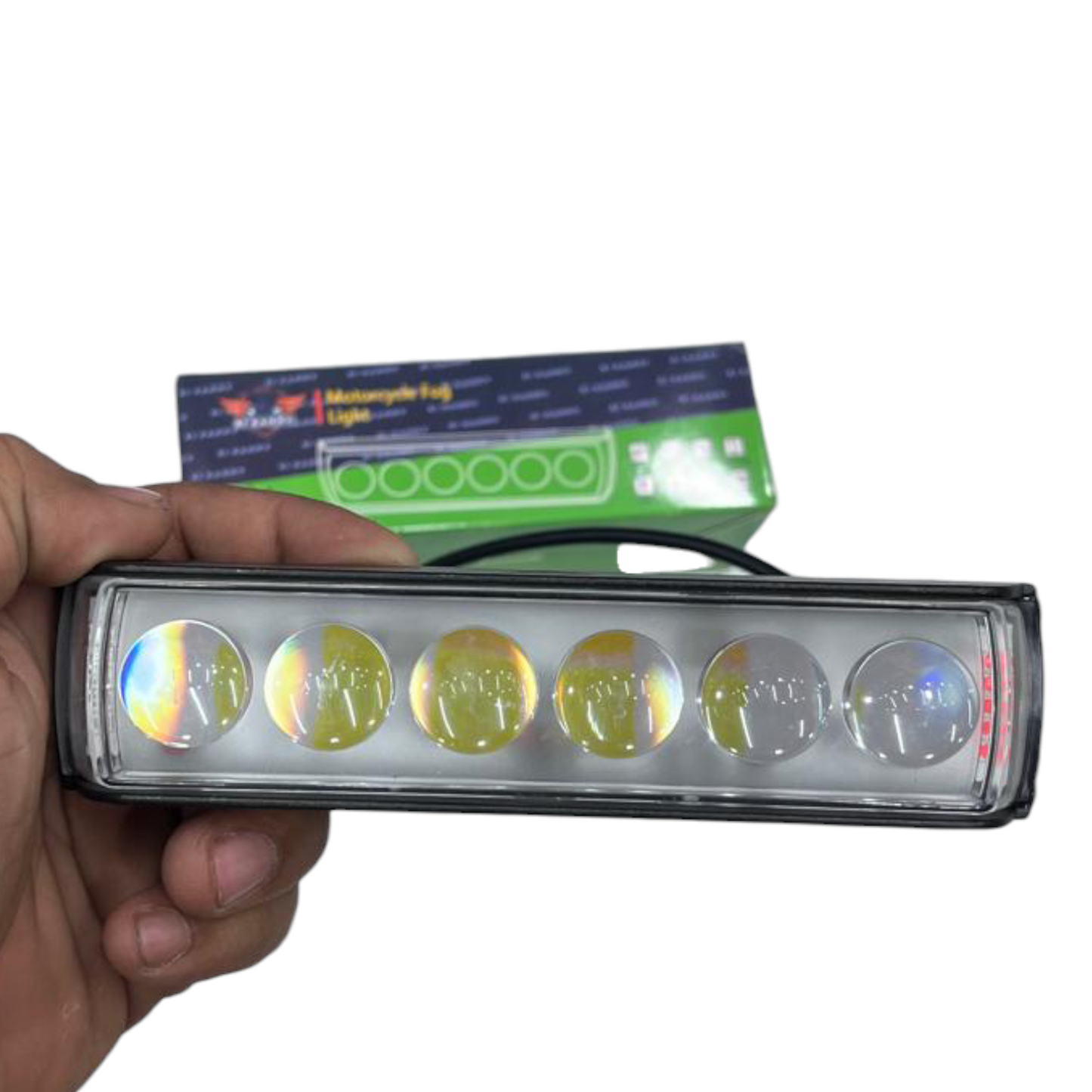 Karry 6 Lens 60W LED Fog Light with Red/Blue DRL | Dual Color | 5 Modes | Waterproof | 1 Piece