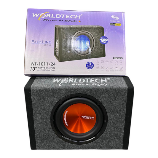 WorldTech WT - 1011/24 4200W Sub Enclosure with Inbuilt Amplifier