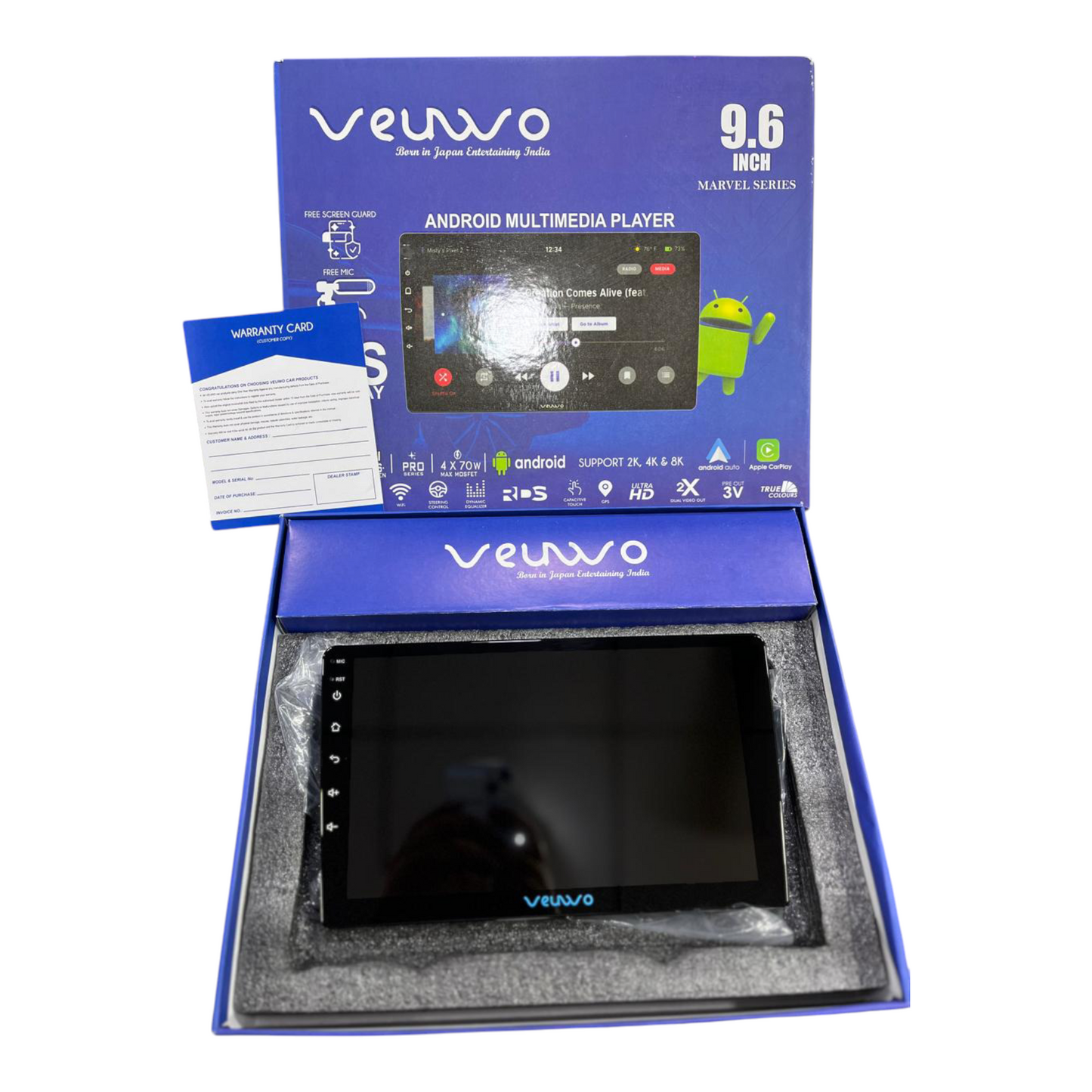 Veuwo Marvel Series 9.6 inch Display Android Player with 1 Year Warranty