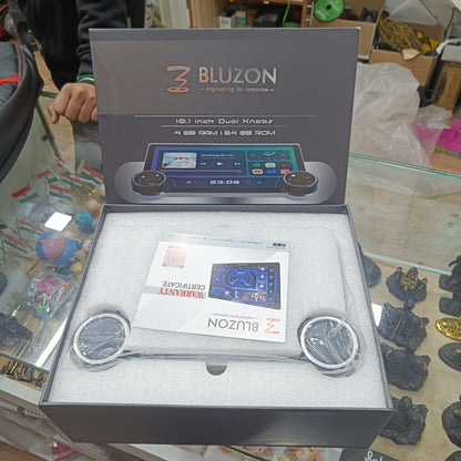 BLUZON 10.1-Inch Android 13 Car Infotainment System | QLED IN-CELL Display | 4GB RAM 64GB ROM