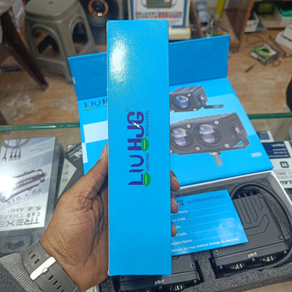 HJG Blaze 2 Waymaker Pro 160W LED Fog Lights (2 Pcs) – Dual Lens Laser Spot & Wide Spread | Red DRL | White/Yellow Modes | Universal for Cars & Bikes