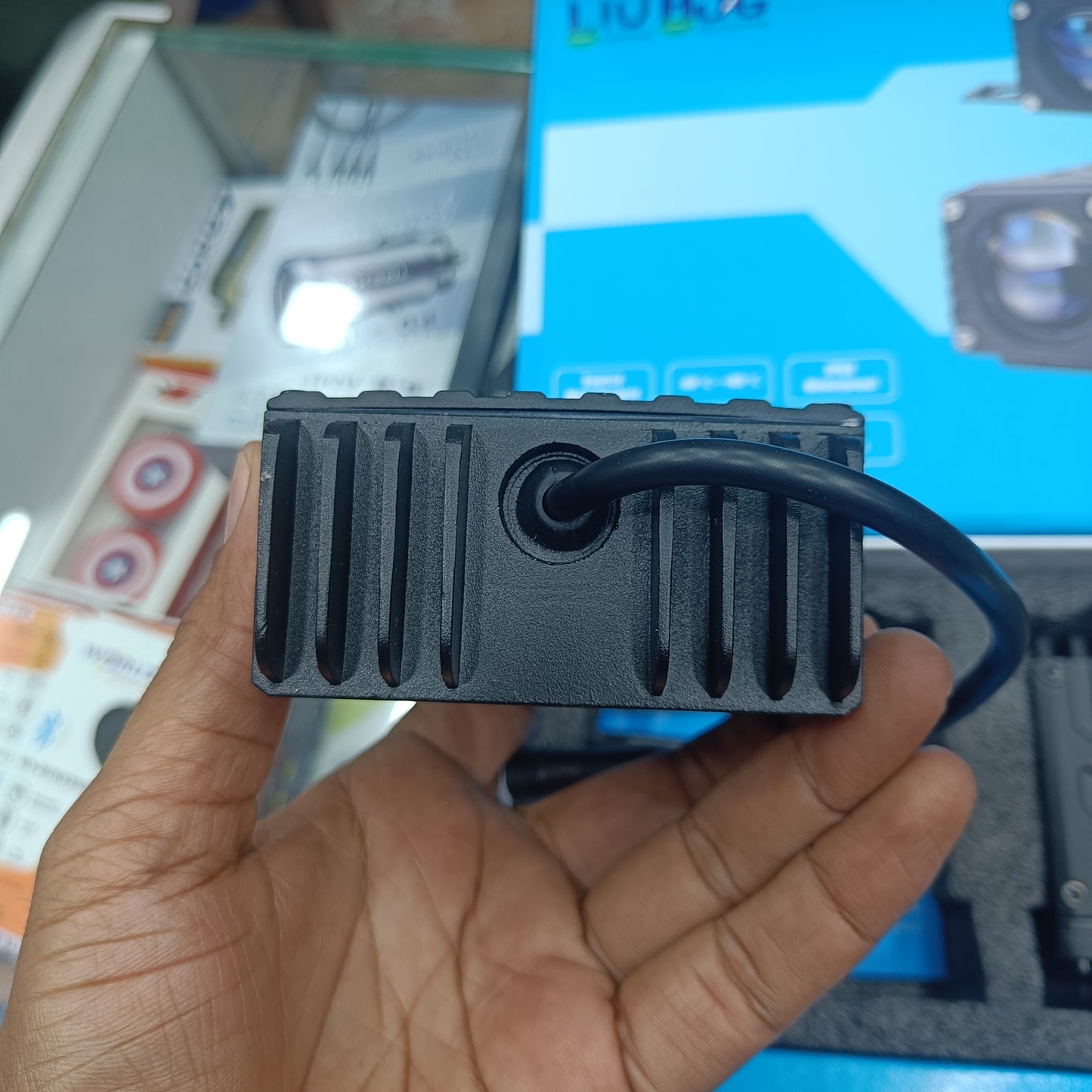 HJG Blaze 2 Waymaker Pro 160W LED Fog Lights (2 Pcs) – Dual Lens Laser Spot & Wide Spread | Red DRL | White/Yellow Modes | Universal for Cars & Bikes