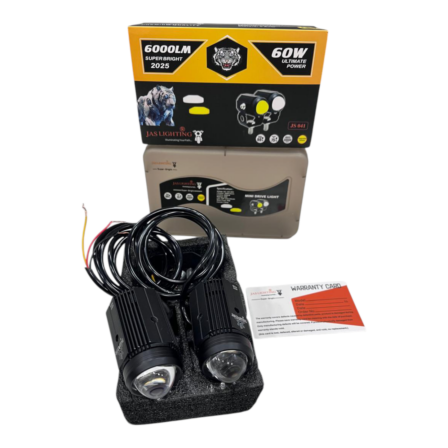 JAS 60W Mini Driving Fog Lights (Dual Color | Pack of 2) – Waterproof, Laser Mode, Easy Installation