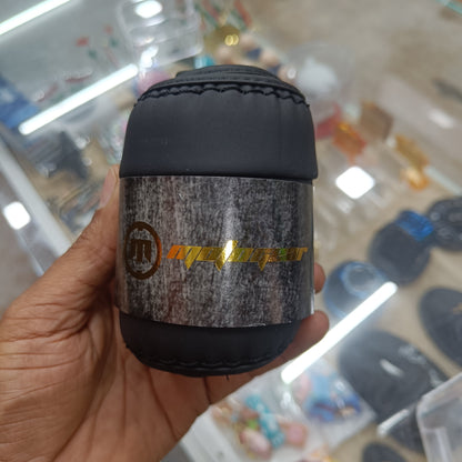 Motogear Universal Leather Steering Wheel Cover | Non-Slip Grip | Breathable & Comfortable | Black (37–39 cm)