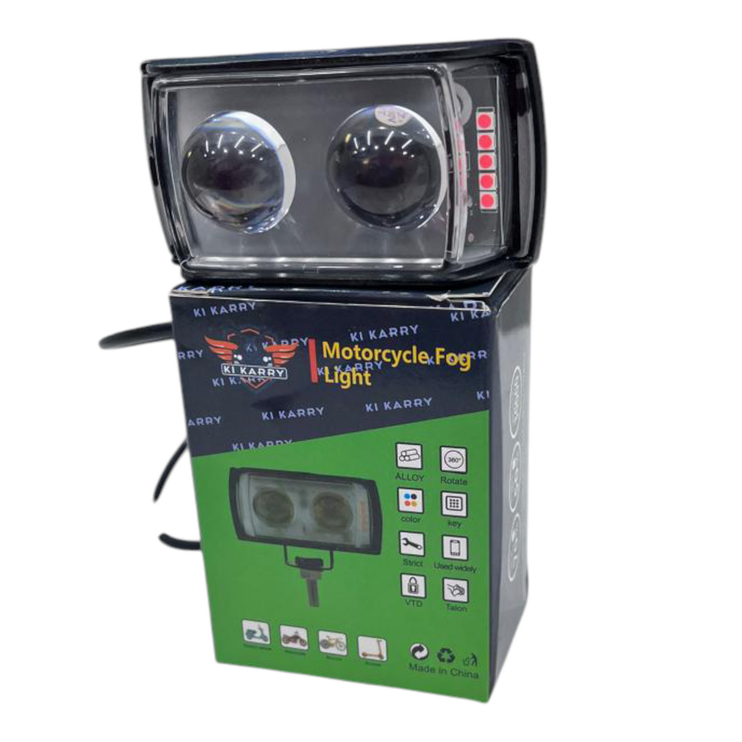 Karry 40W Dual Lens LED Fog Light | Metal Body | Waterproof | High Output | 1 Piece