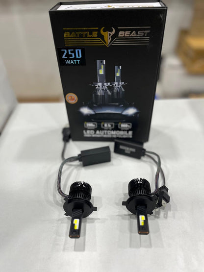 Battlebeast 250W LED Headlight (Pack of 2) – Ultra Bright with 2 Year Guarantee