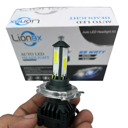 Lionex 65W AC-DC LED Headlight (1 Pc) – Dual Power Compatible with 2 Year Guarantee
