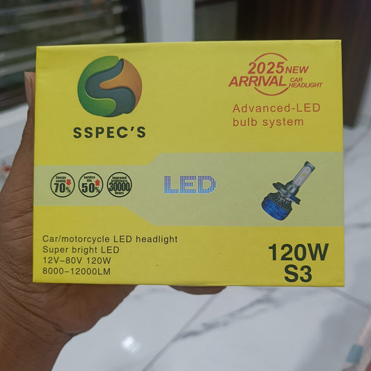 SSPEC 120W S3 LED HEADLIGHT ( Pack of 1 )