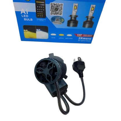 HJG AI 125W Smart LED Headlight (1 Piece) | App-Controlled Multi-Color High Power Headlamp