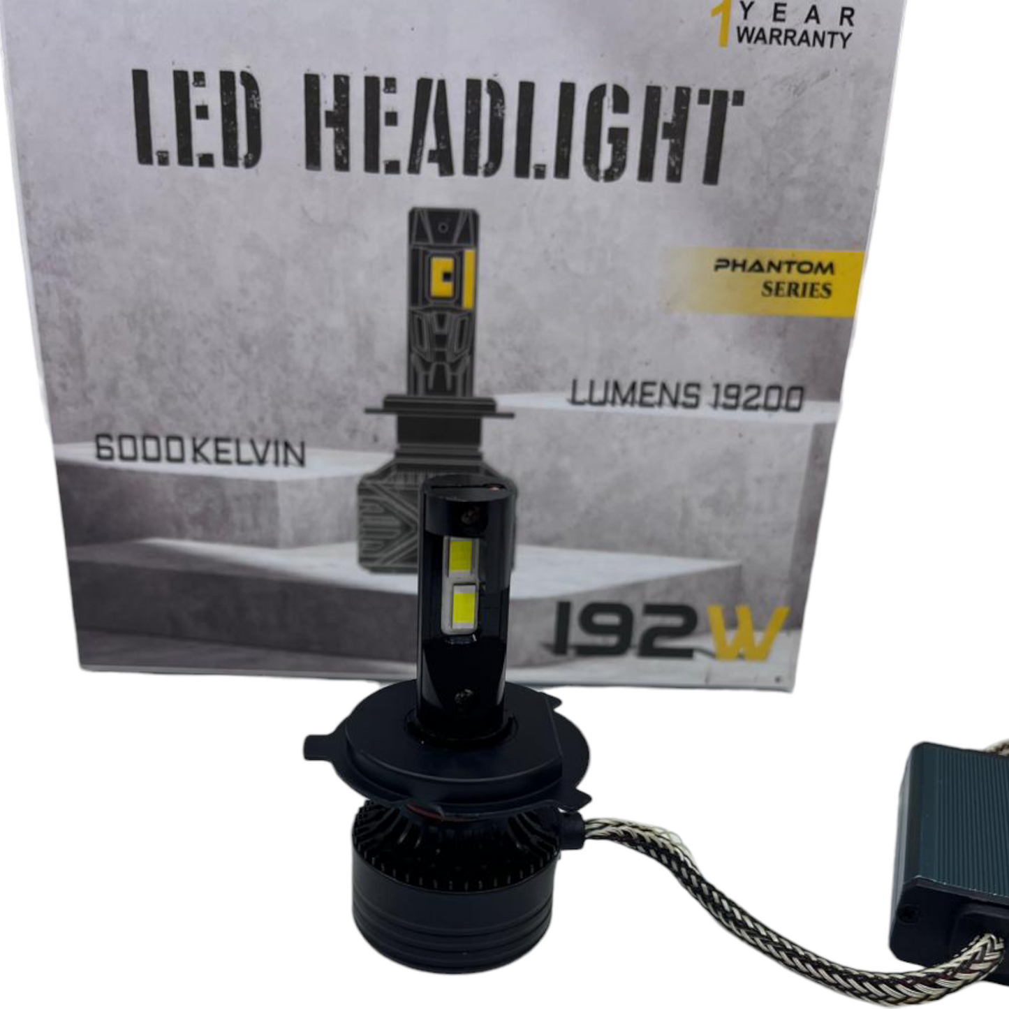 Promaxx 192W LED Headlight Bulb with FDB Fan Cooling | 6000K White Light | 1 Year Replacement Guarantee (1 Piece)