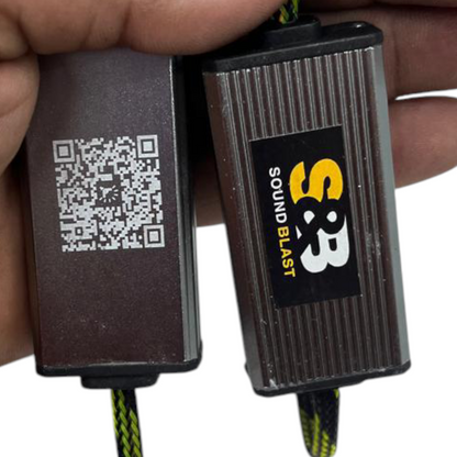 S&B ( Sound & Blast ) AI 300W LED Headlight | App Controlled Tri-Color Lighting | Super Bright | Pack of 2 | 1 Year Warranty