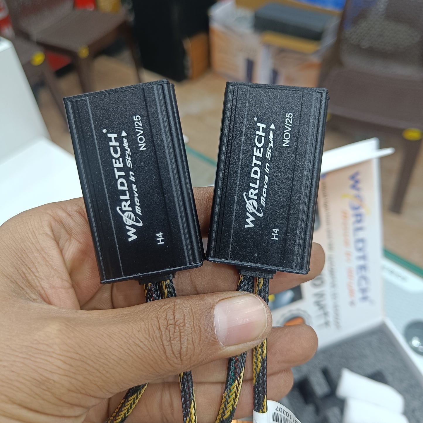 WorldTech 410W AI TRI-Color App Control LED Headlight | Bluetooth 5.0 | Weather Adaptive Lighting