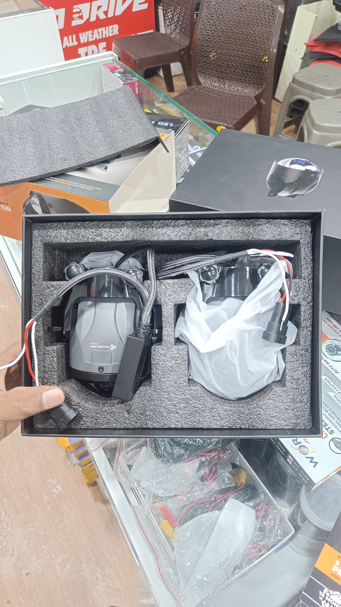 Maxlink 130W ML-970 Blue 2 Eye LED Projector Fog Lamp Headlight