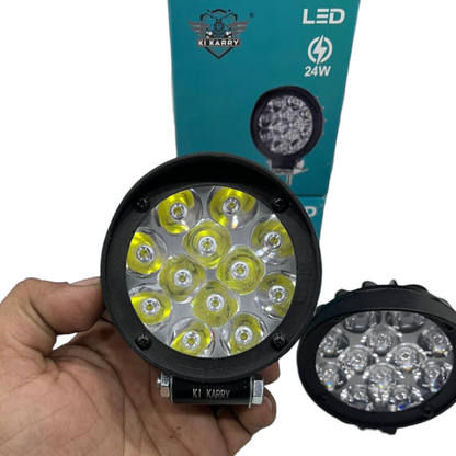 Karry 12 LED Fog Lights (Pair) | 24W per Piece | Waterproof | Easy Installation | 6 Month Guarantee