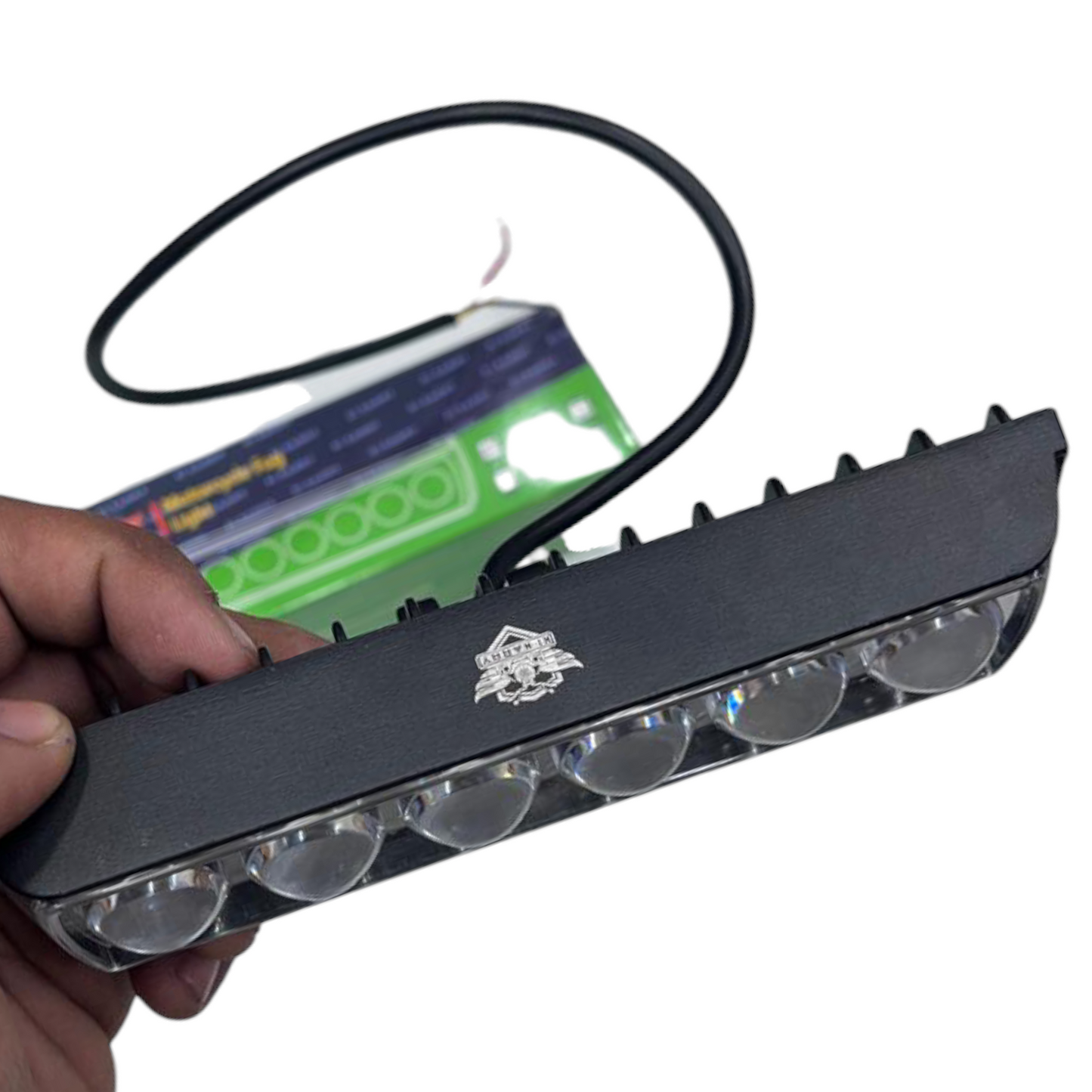 Karry 6 Lens 60W LED Fog Light with Red/Blue DRL | Dual Color | 5 Modes | Waterproof | 1 Piece