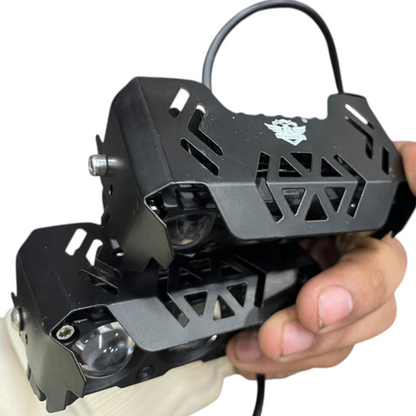 Karry JS33 3 Lens LED Fog Lights 28W/PC (Set of 2) | Metal Body Waterproof Fog Lamps