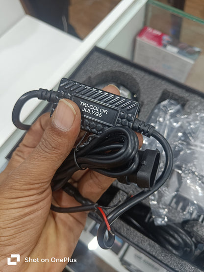 TREXER 225W Tri-Colour Heavy Laser Beam Fog Lamp (1 Pc) | Ultra Bright Yellow/White/Warm White| Laser Modes | 2-Year Replacement Warranty