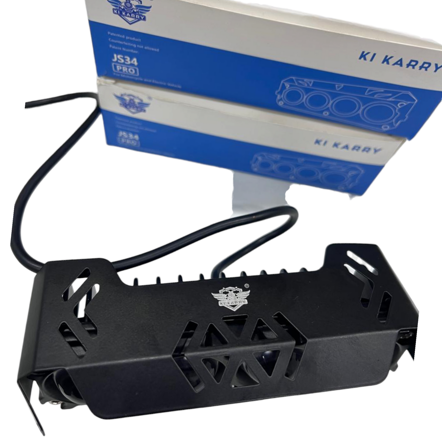 KI Karry 4 Lens Fog Lights with Devil Eye DRL (Pair) | 60W Dual Color Yellow & White | Universal 12V