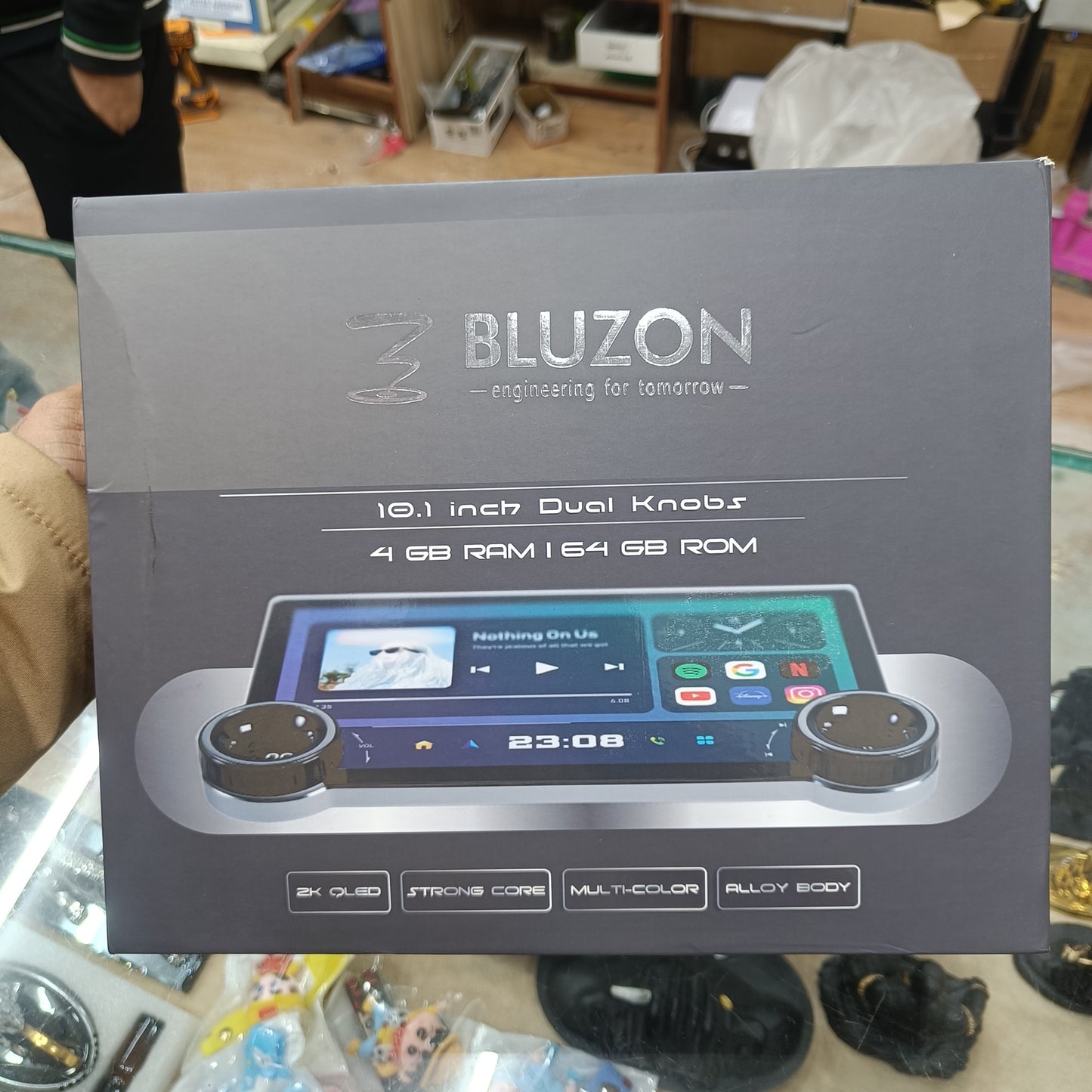 BLUZON 10.1-Inch Android 13 Car Infotainment System | QLED IN-CELL Display | 4GB RAM 64GB ROM