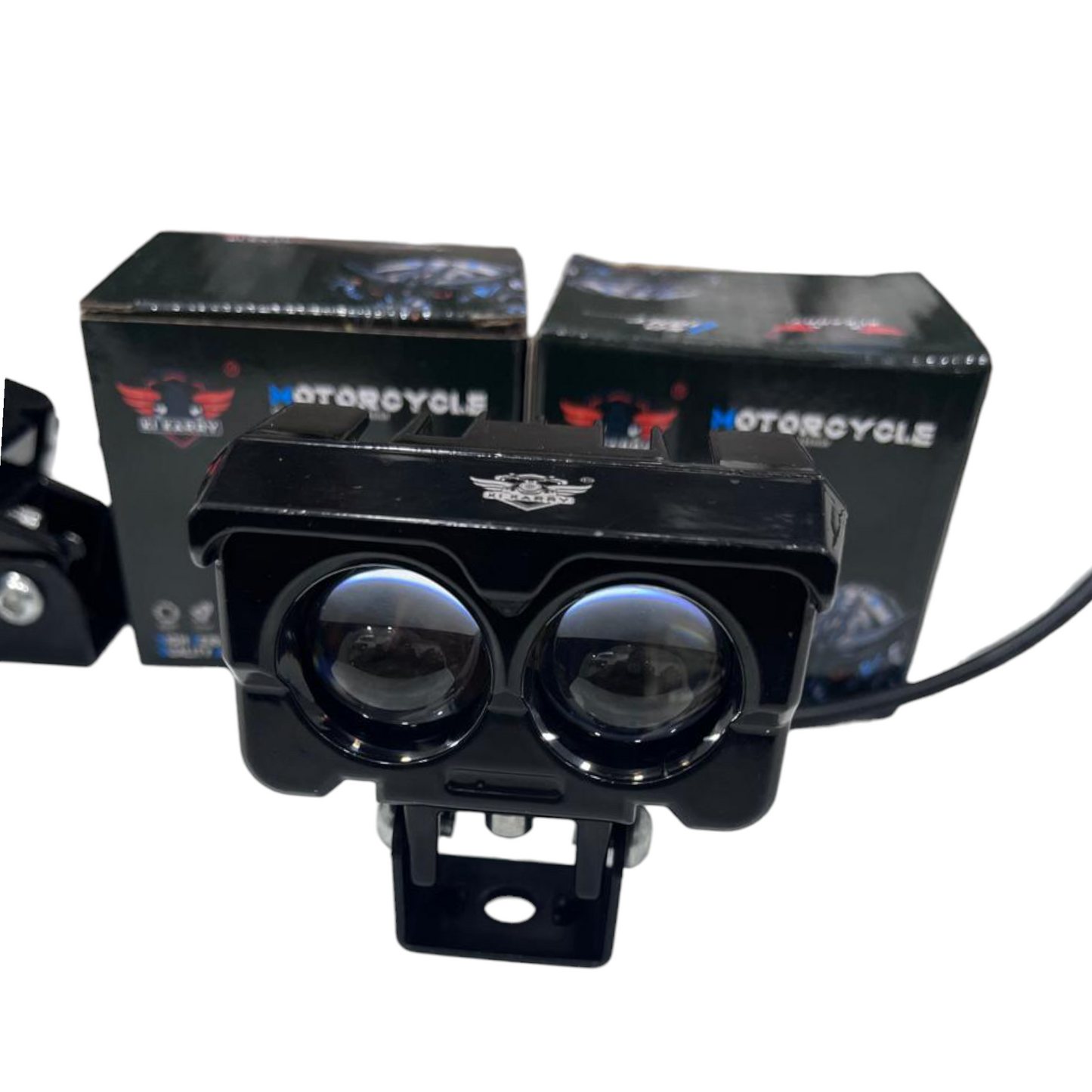 Karry Dual Lens Beemer Fog Lights – 50W/pc | Dual Colour Beam | Metal Body | Pack of 2
