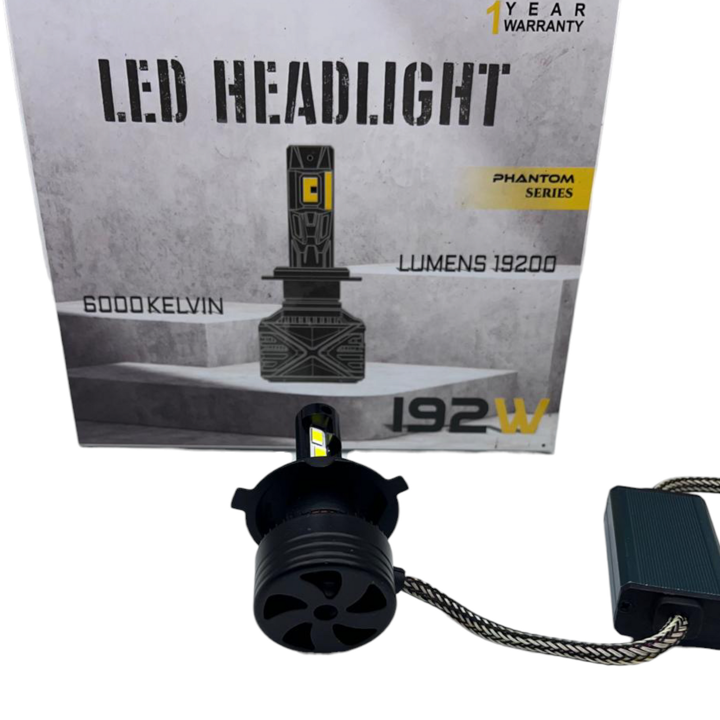 Promaxx 192W LED Headlight Bulb with FDB Fan Cooling | 6000K White Light | 1 Year Replacement Guarantee (1 Piece)