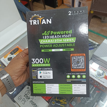 Tritan 300W App Control TRI-Color LED Headlight | Super Canbus | Plug & Play | 2 Year Warranty