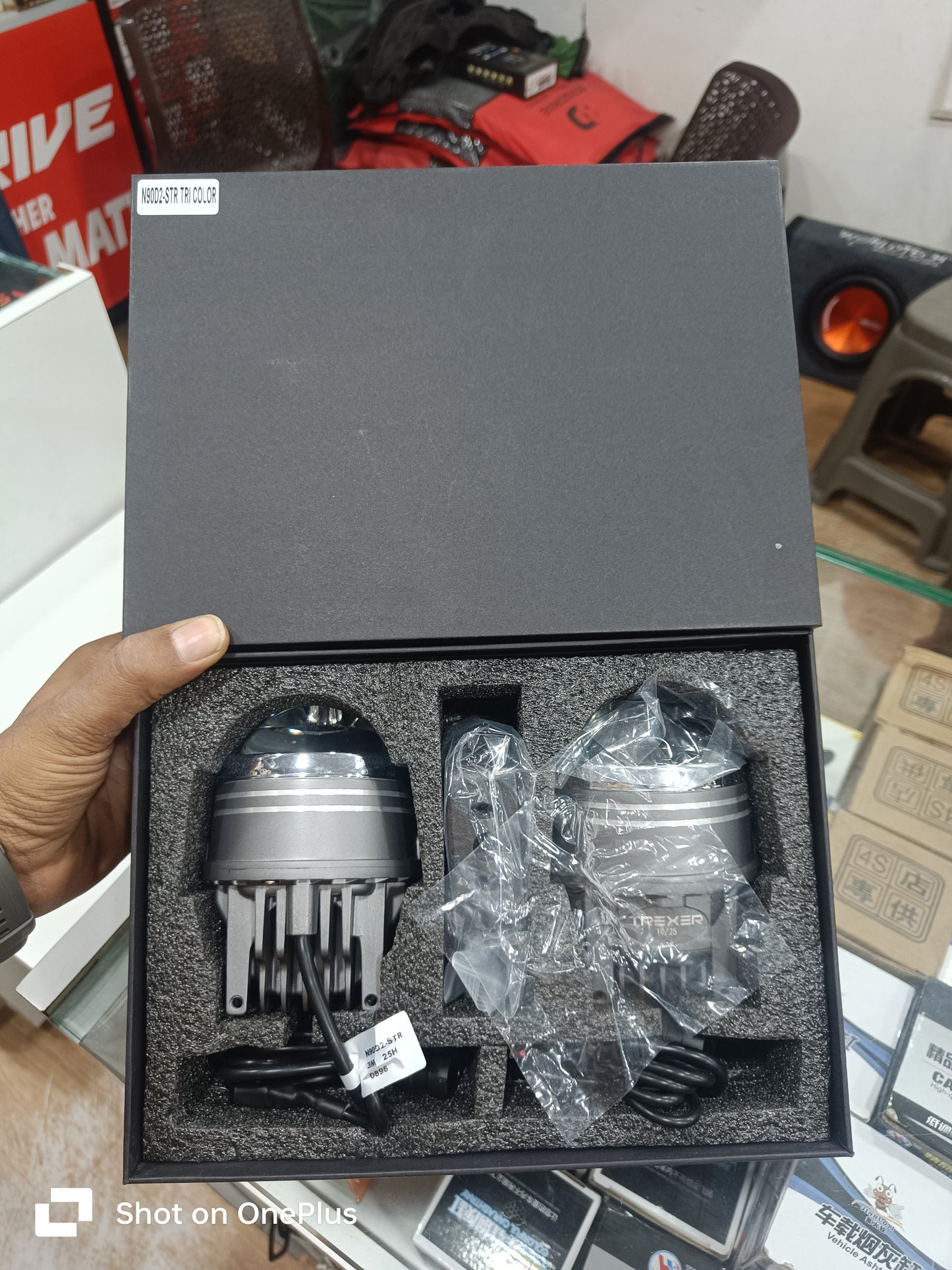 TREXER 225W Tri-Colour Heavy Laser Beam Fog Lamp (1 Pc) | Ultra Bright Yellow/White/Warm White| Laser Modes | 2-Year Replacement Warranty