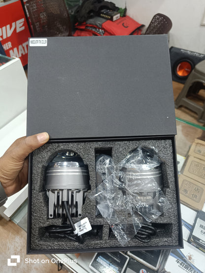 TREXER 225W Tri-Colour Heavy Laser Beam Fog Lamp (1 Pc) | Ultra Bright Yellow/White/Warm White| Laser Modes | 2-Year Replacement Warranty