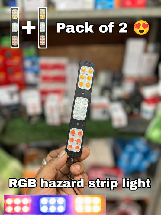 3 Colour RGB Hazard Light (2 Pcs)