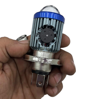 LIU HJG H4 LED Headlight Projector 40W | Dual Colour High-Low Beam | Inbuilt Fan | Easy Installation