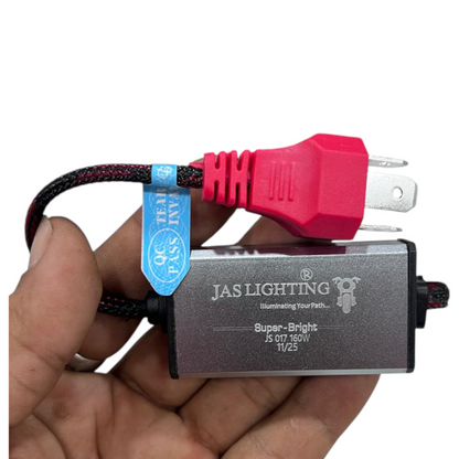 JAS 160W LED Headlight (1 Pc) – Super Bright Performance with 1 Year Guarantee