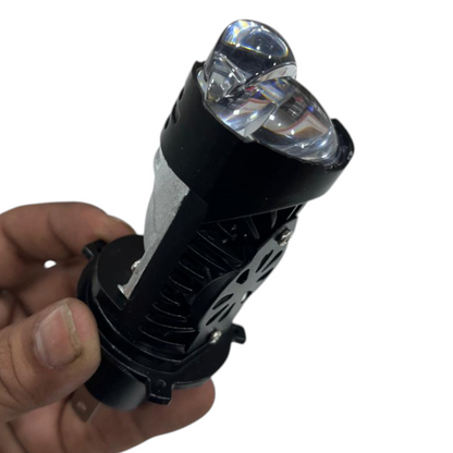 BaoBao 120W Dual Color Dual Lens Projector LED Headlight (1 Piece) – H4 Fit | 1-Year Replacement Guarantee