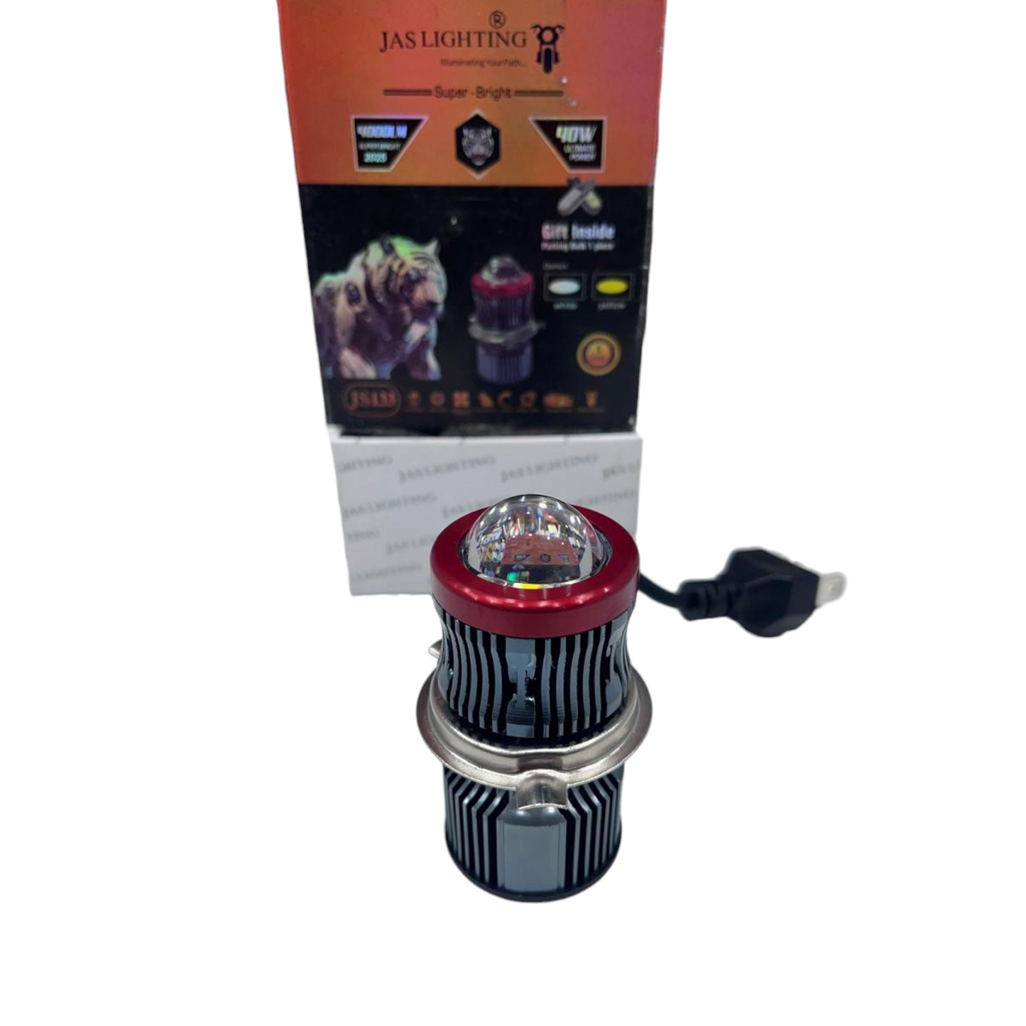 JAS JS-133 40W Dual Color LED Projector Headlight | 4000 Lumens with Free Parking Bulb