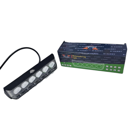 Karry 6 Lens 60W LED Fog Light with Red/Blue DRL | Dual Color | 5 Modes | Waterproof | 1 Piece