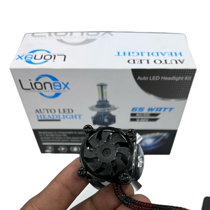 Lionex 65W AC-DC LED Headlight (1 Pc) – Dual Power Compatible with 2 Year Guarantee
