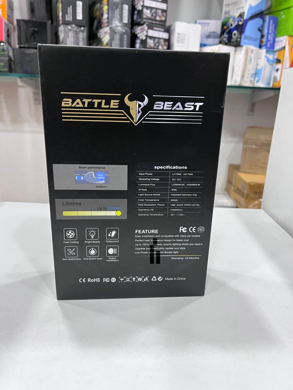 Battlebeast 250W LED Headlight (Pack of 2) – Ultra Bright with 2 Year Guarantee