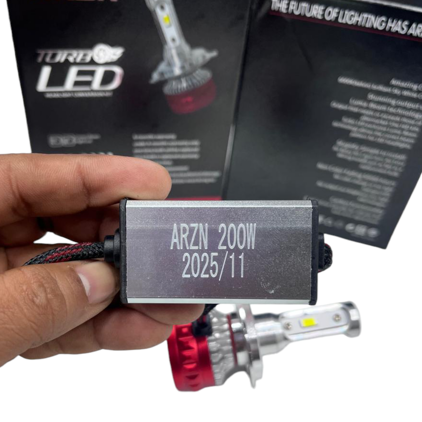 ARZN 200W Turbo LED Headlight | Waterproof Canbus Headlamp with 1 Year Replacement Guarantee