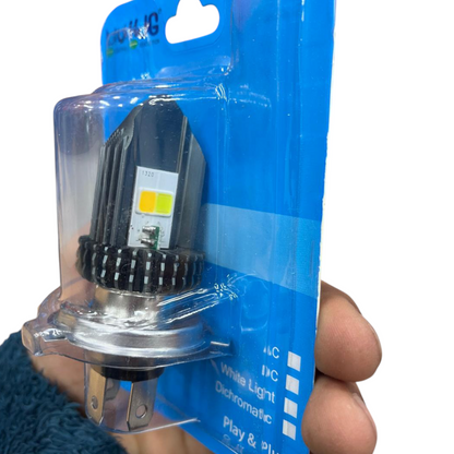 HJG Triangle Dual Color LED Headlight | Waterproof IP68 | Easy Fit for Two Wheelers | 1 Piece