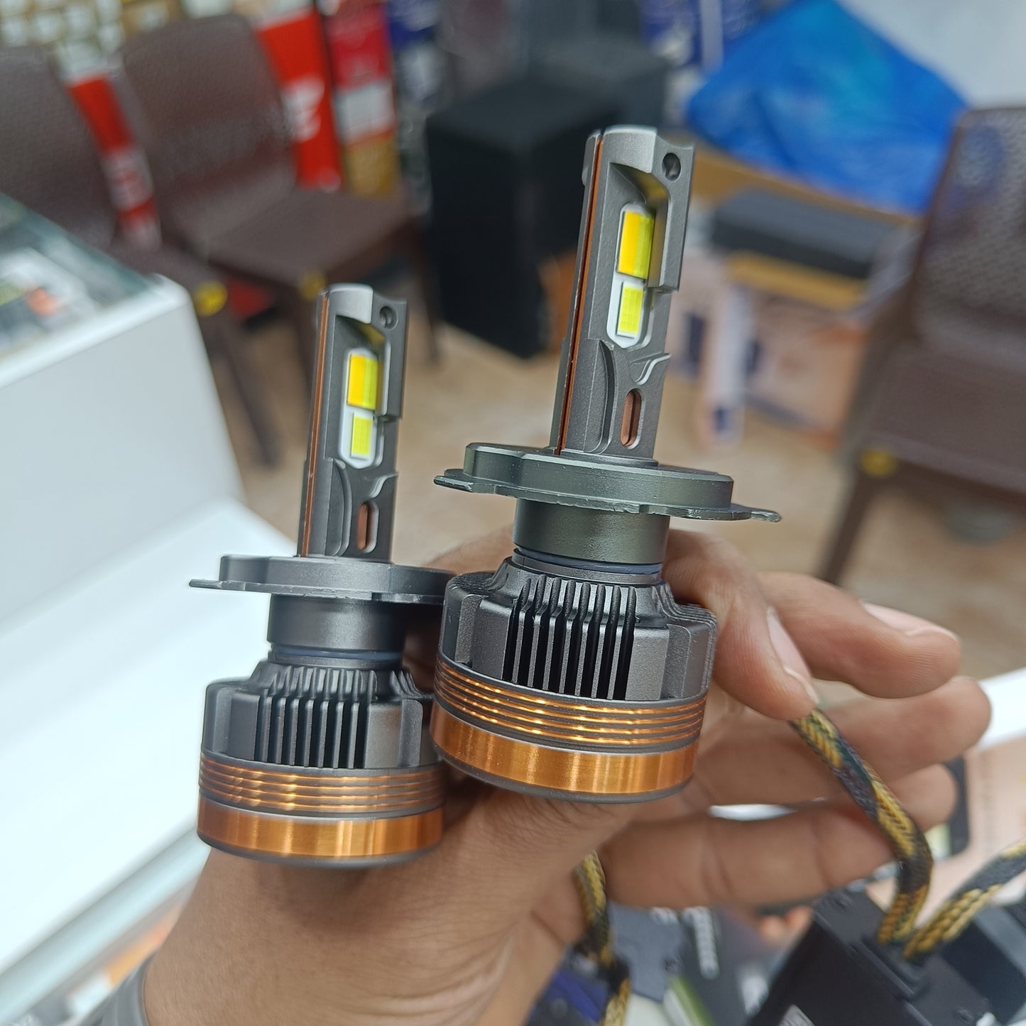 WorldTech 410W AI TRI-Color App Control LED Headlight | Bluetooth 5.0 | Weather Adaptive Lighting