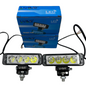 HJG 40W Straight 4 LED Fog Lights (Pair) | Dual Mode Still & Flash | Metal Body | Waterproof