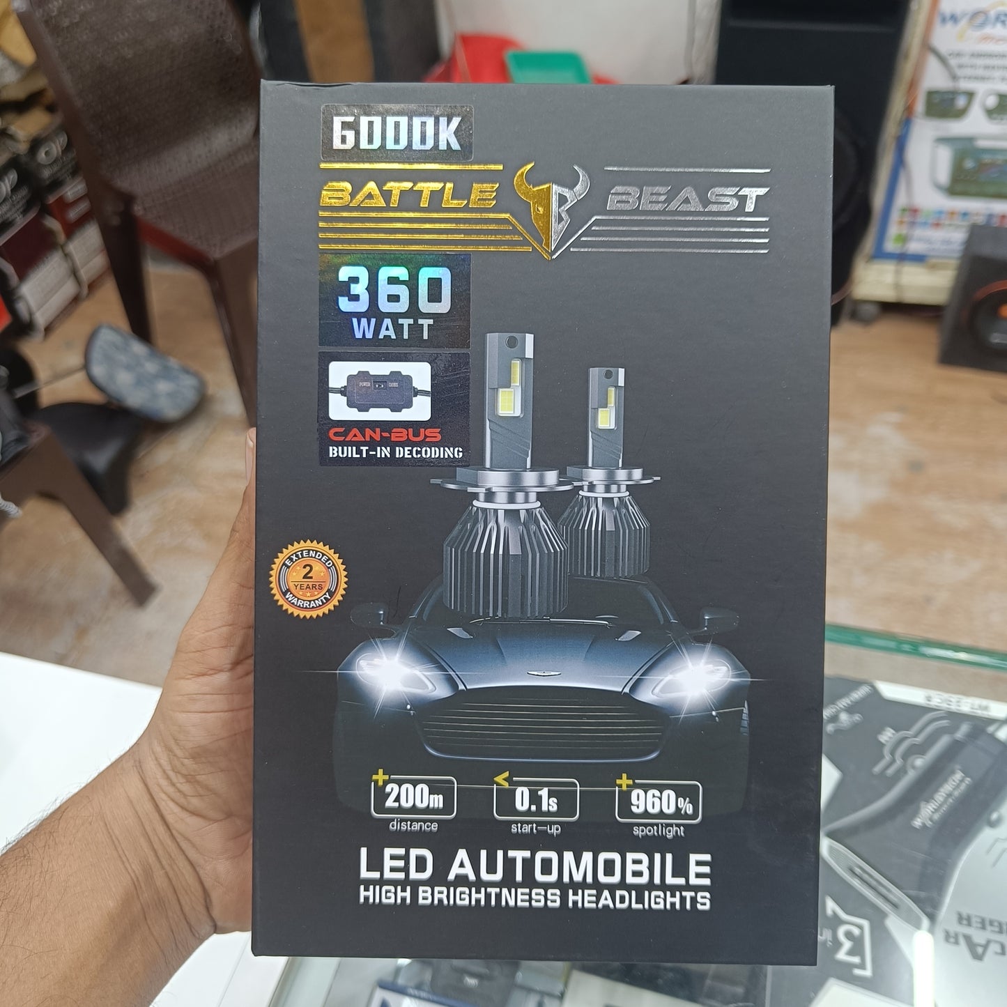 360W Battle Beast Headlight with 2 Year Replacement Warranty