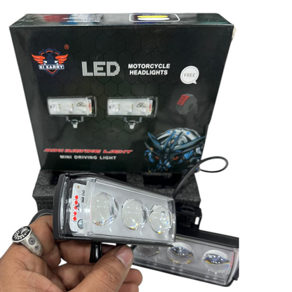 Karry 5-in-1 LED Fog Light 60W (Set of 2) – Free Switch | Waterproof | 5 Function Fog Lamps | 6 Months Replacement Guarantee