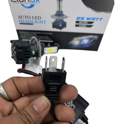 Lionex 65W AC-DC LED Headlight (1 Pc) – Dual Power Compatible with 2 Year Guarantee