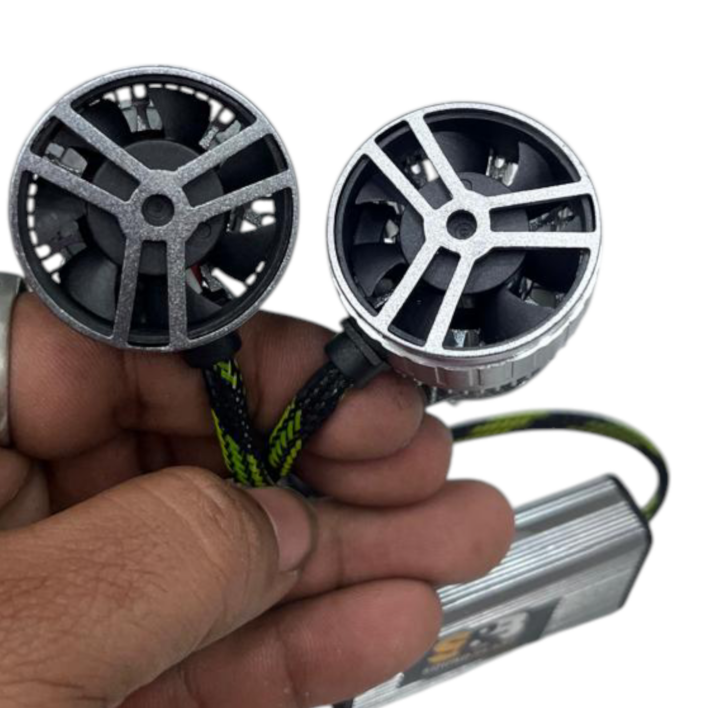 S&B ( Sound & Blast ) AI 300W LED Headlight | App Controlled Tri-Color Lighting | Super Bright | Pack of 2 | 1 Year Warranty