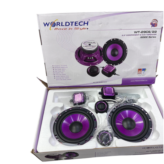 WORLDTECH WT-29CS/19 6.5'' Component 2-Way Speaker Series