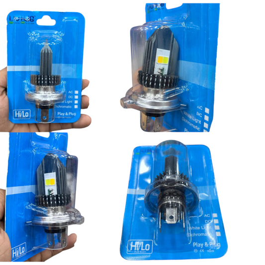 HJG Triangle Dual Color LED Headlight | Waterproof IP68 | Easy Fit for Two Wheelers | 1 Piece