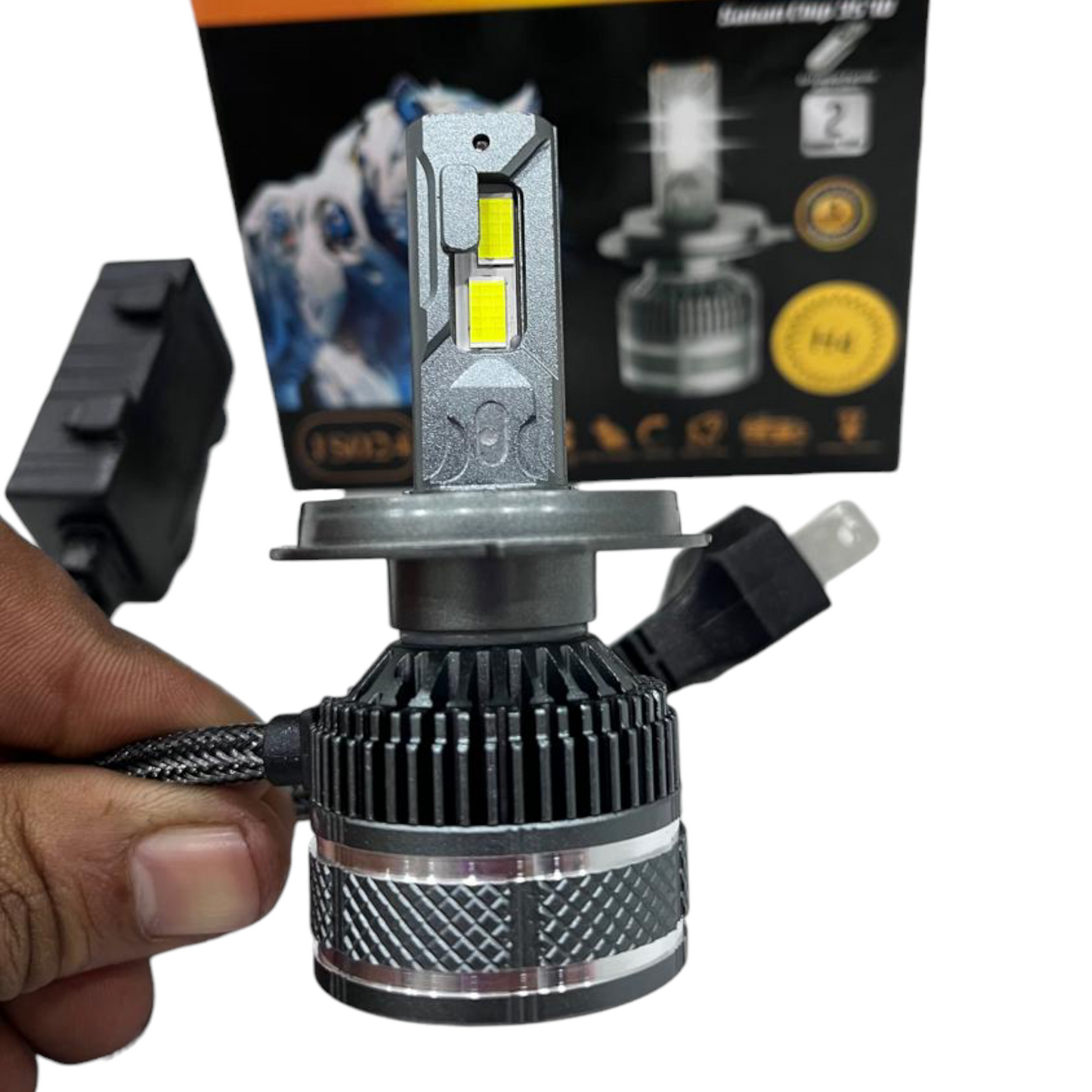 JAS 125W 12,500LM LED Headlight with Free Parking Bulb – Waterproof | 1-Year Guarantee