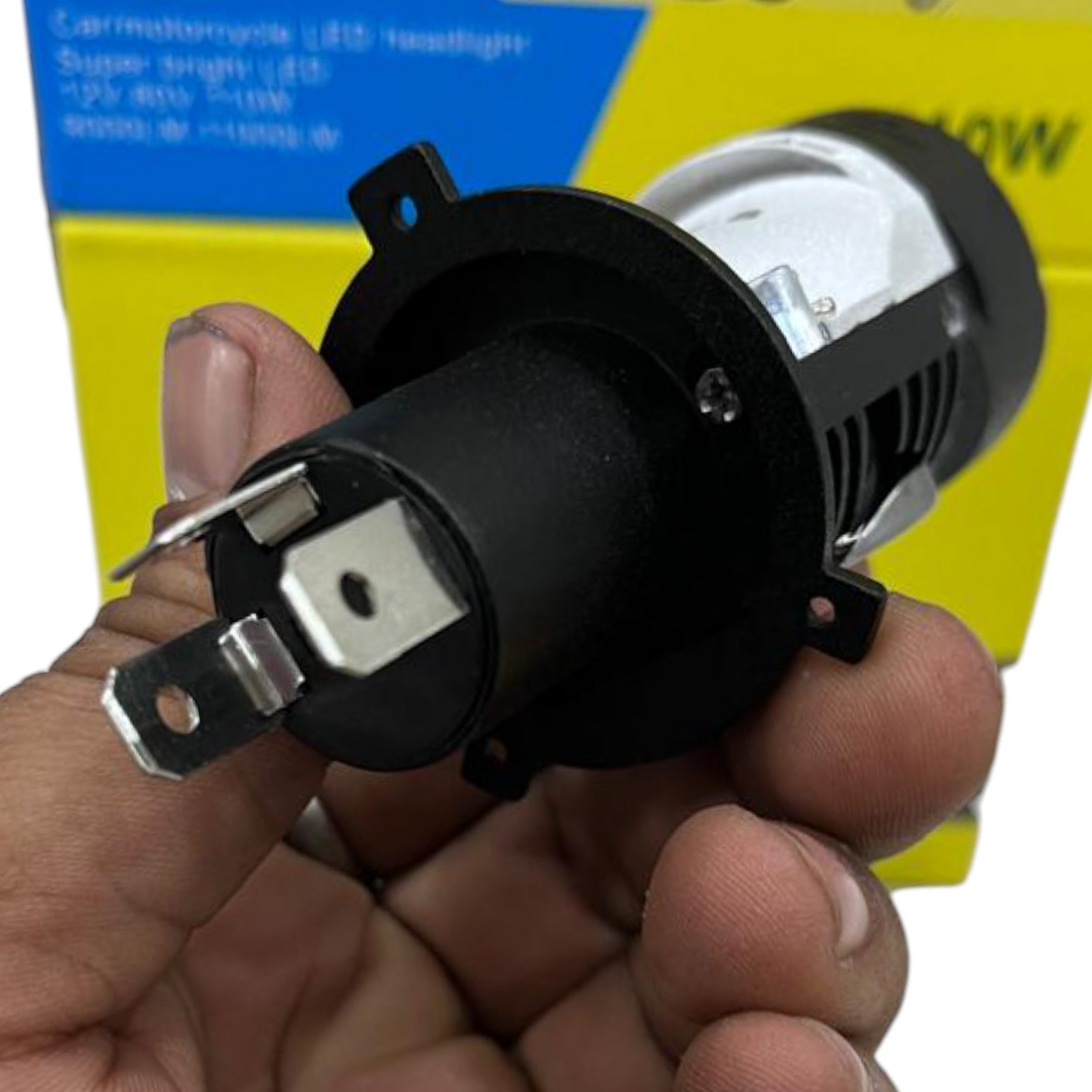 SSPEC 110W AC-DC Dual Lens LED Projector Headlight | Plug & Play | For Bike & Car | 1 Year Replacement Warranty